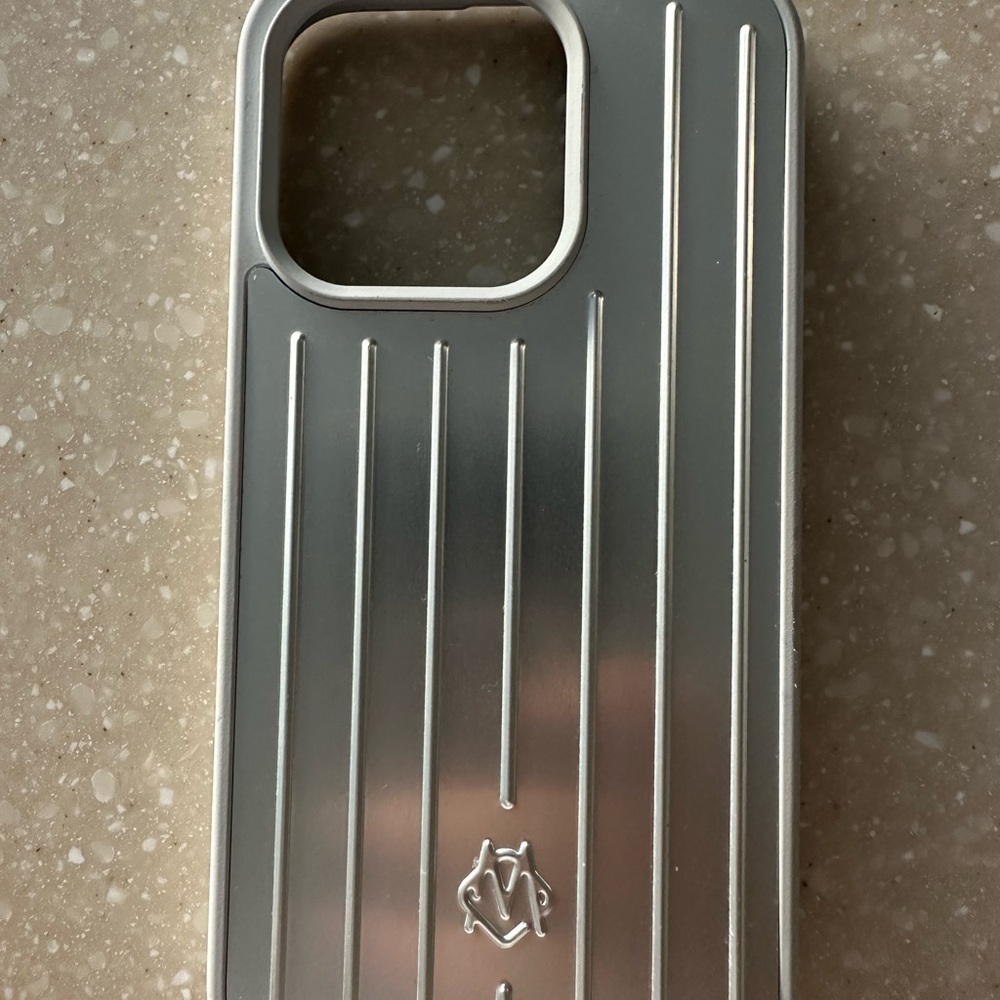 SOLD‼️RIMOWA Silver Phone Case, 14 pro
